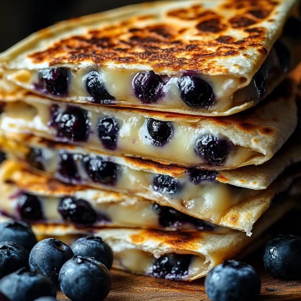 Easy Blueberry Breakfast Quesadilla