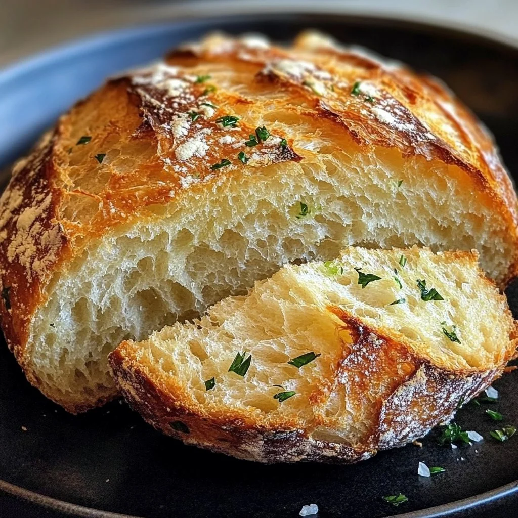 Garlic Herb Dutch Oven Bread