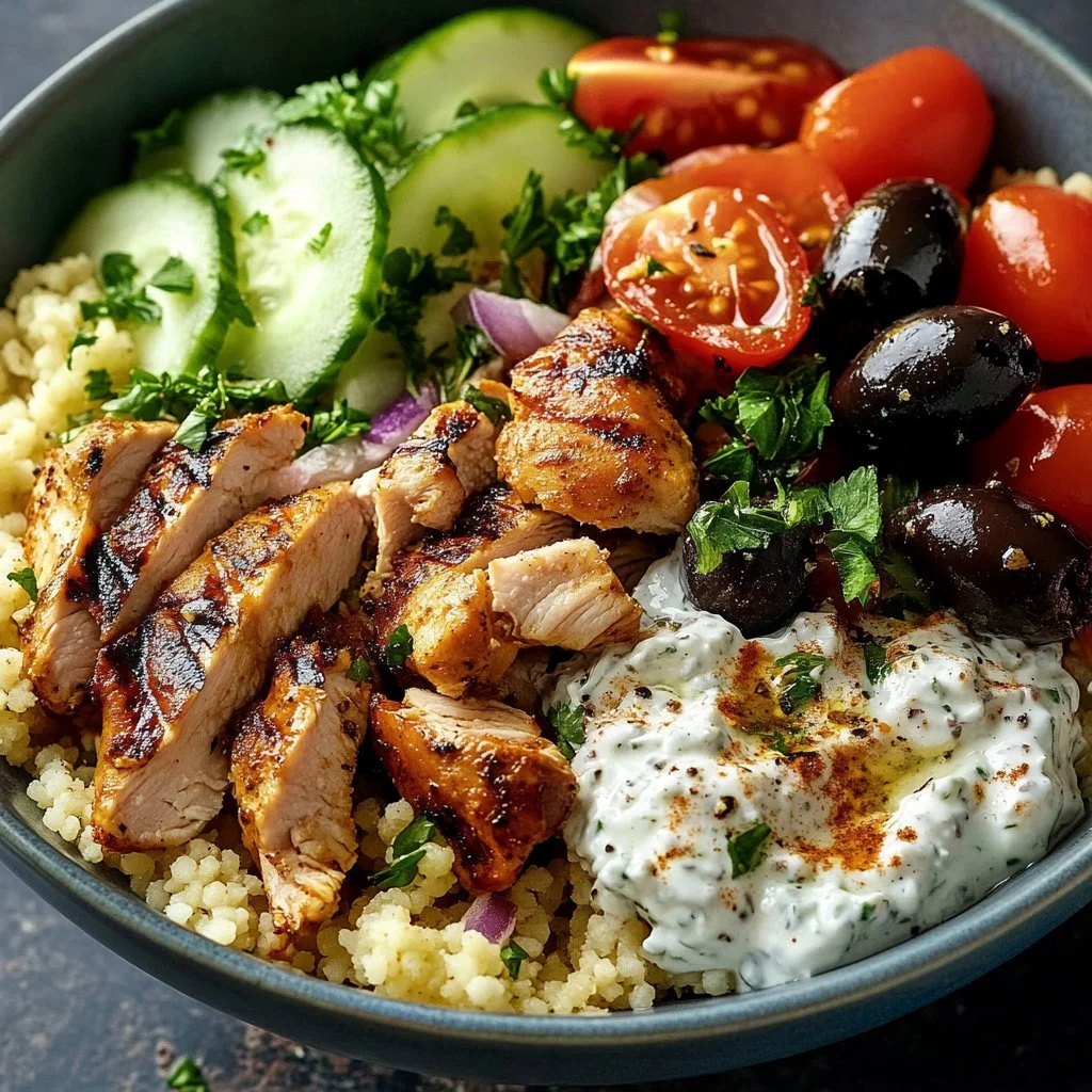Greek Chicken Gyro Bowls