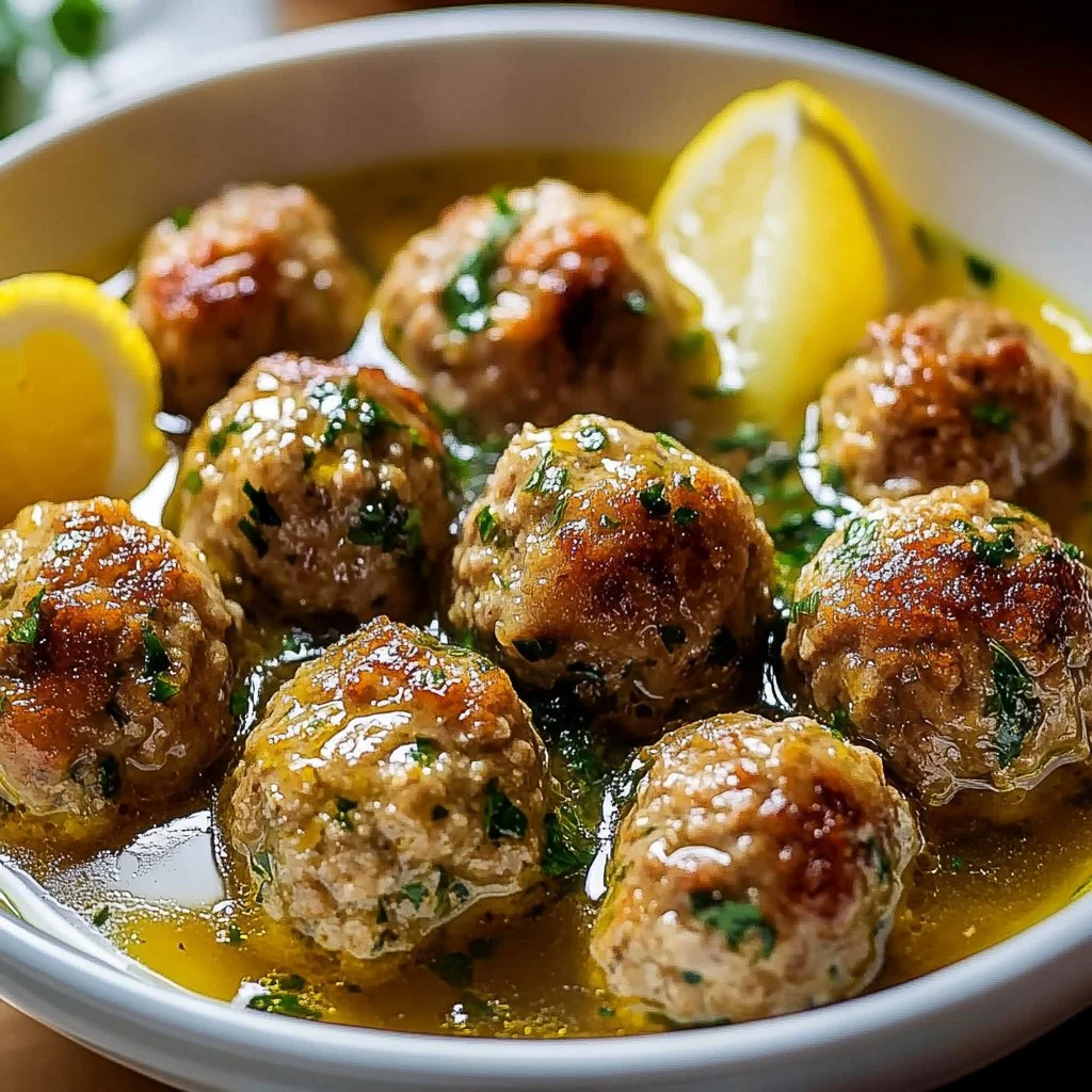 Greek Meatballs in Lemon Sauce