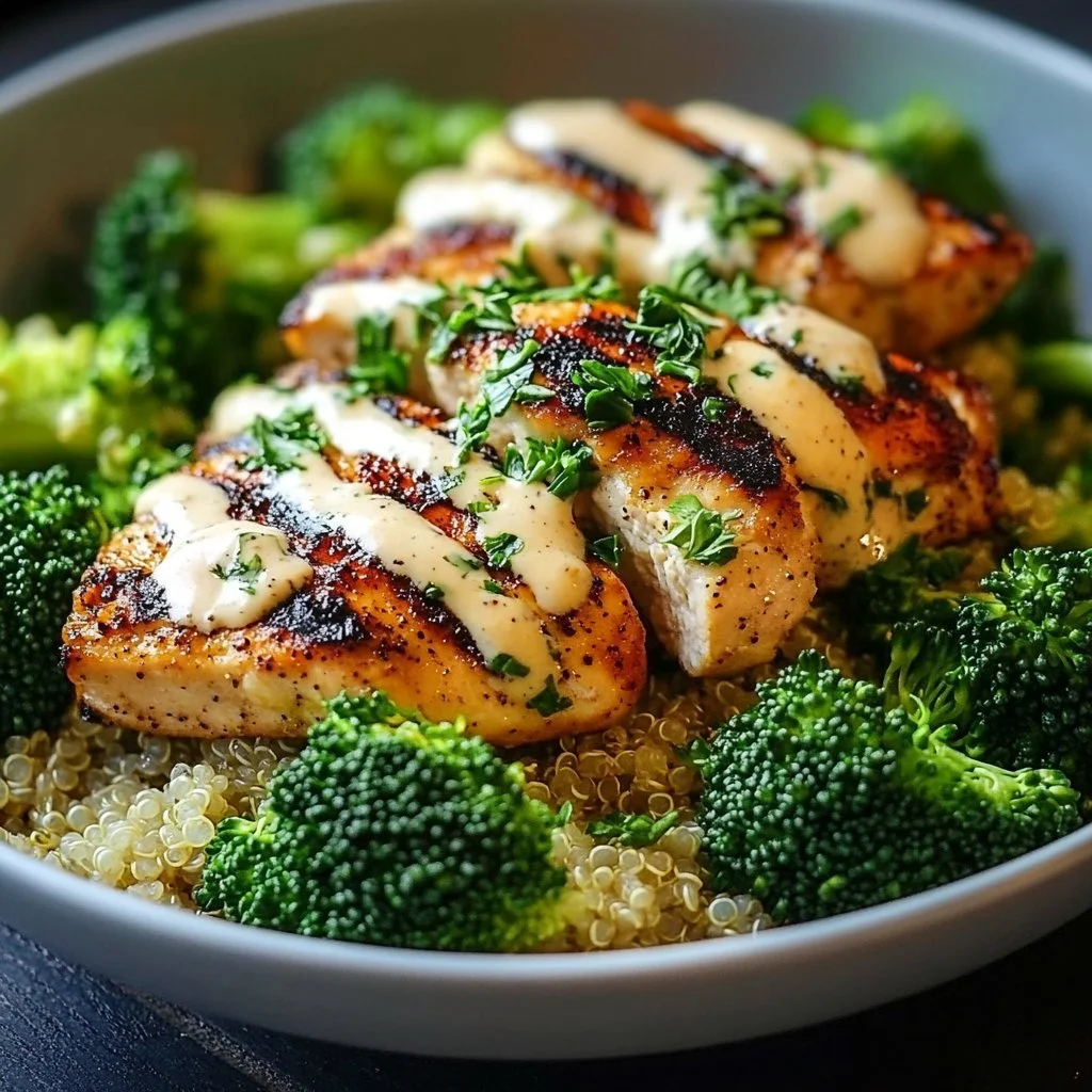 Grilled Chicken Broccoli Bowls