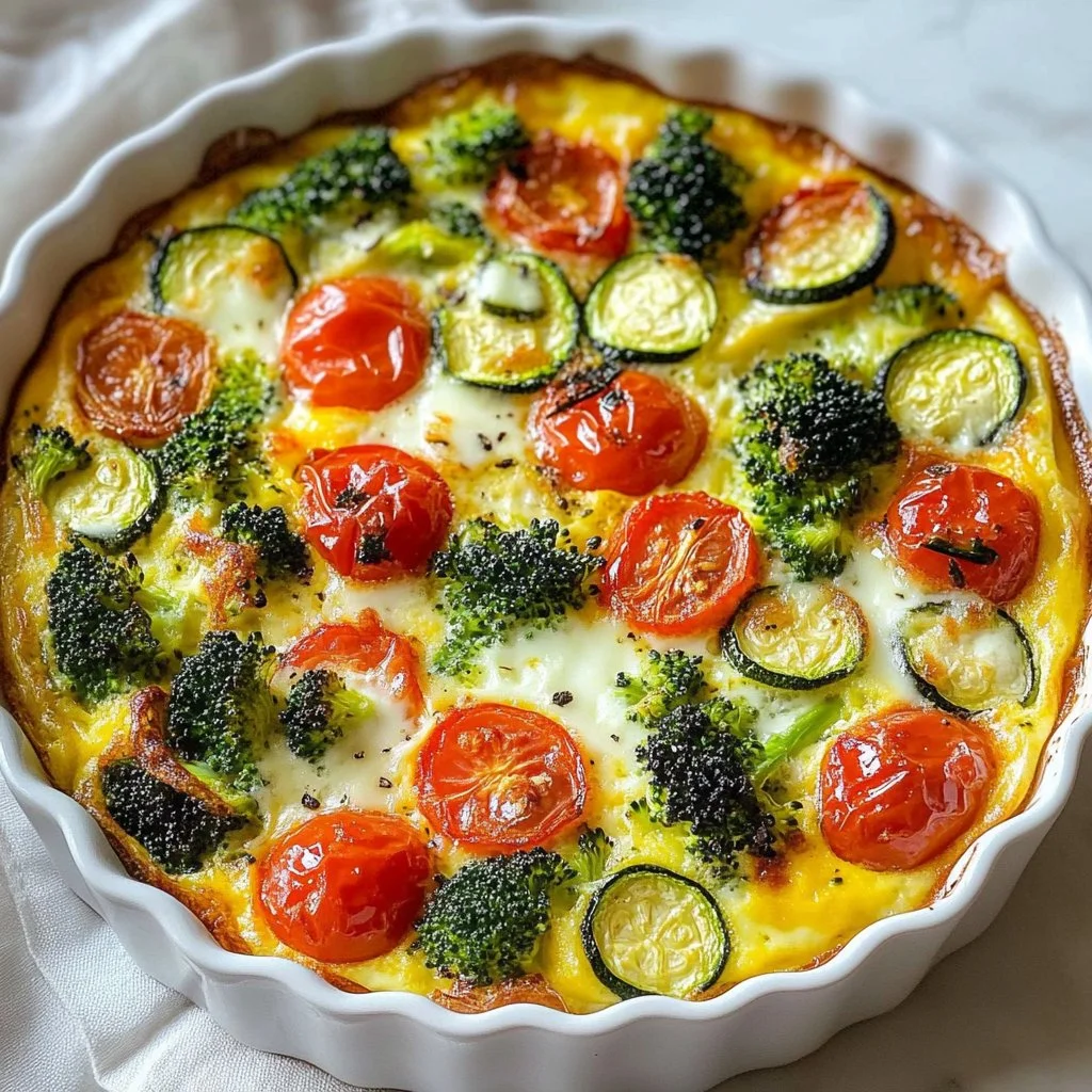 High-Protein Veggie Bake with Cottage Cheese