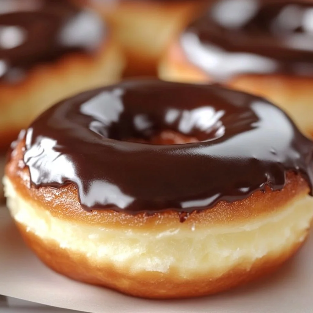 Homemade Cream-Filled Chocolate Glazed Donuts