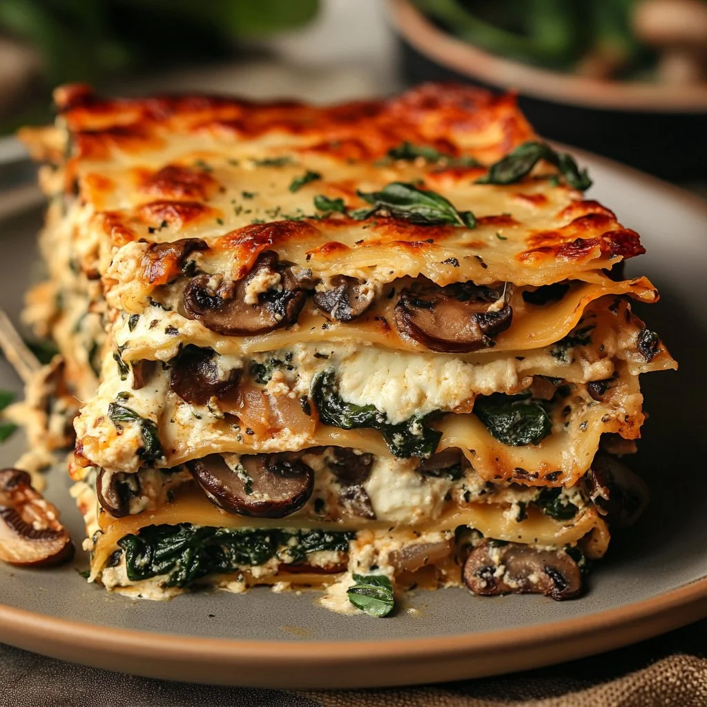 Mushroom and Spinach Lasagna