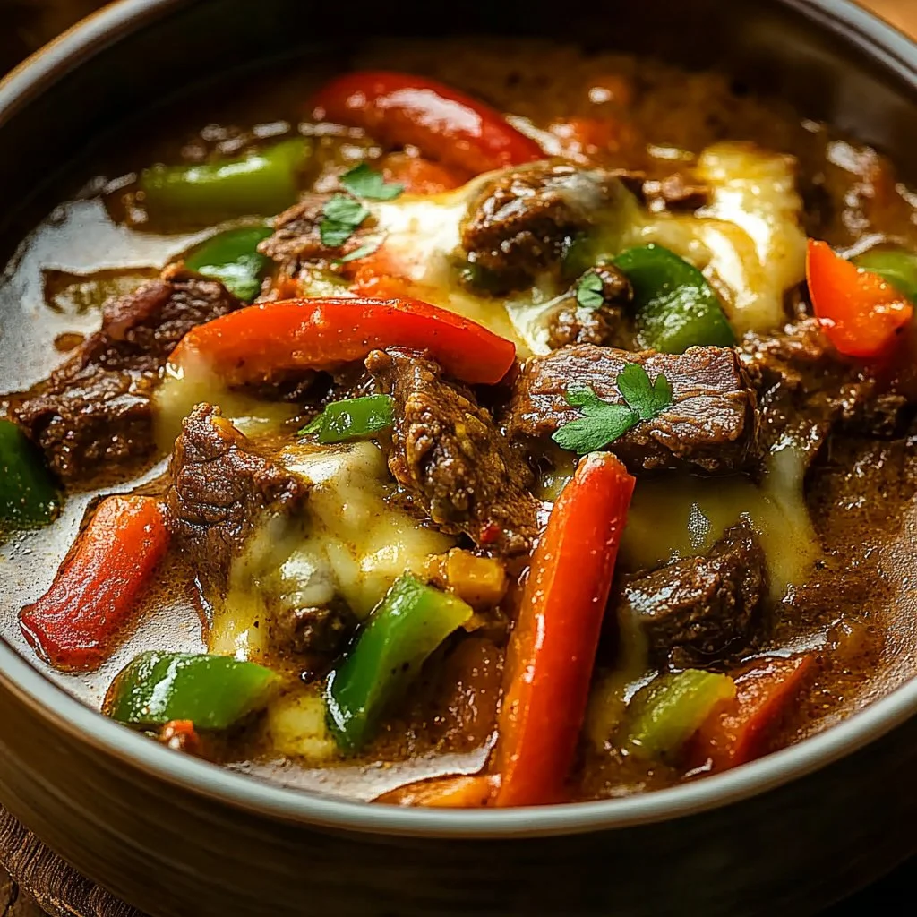 Philly Cheesesteak Soup