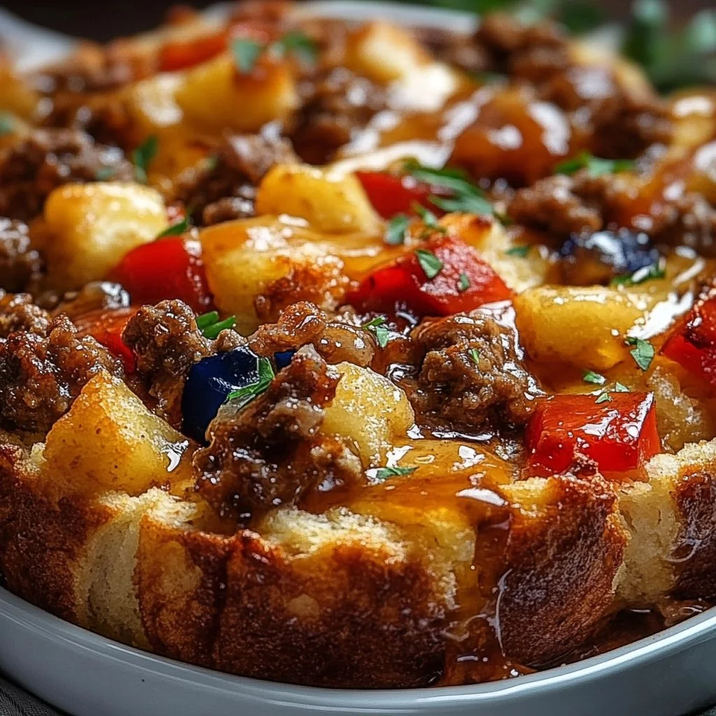 Sweet Maple Beef Breakfast Casserole