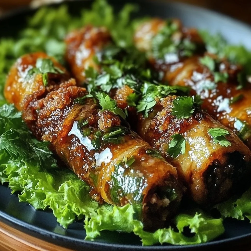 Thai Basil Beef Rolls