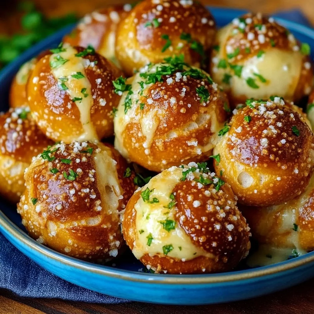 Warm Pretzel Bites Loaded with Gooey Melted Cheese